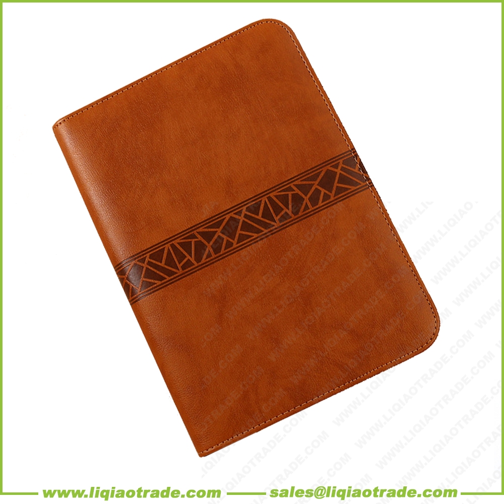 Colorful PU cover Business style notebook with zipper