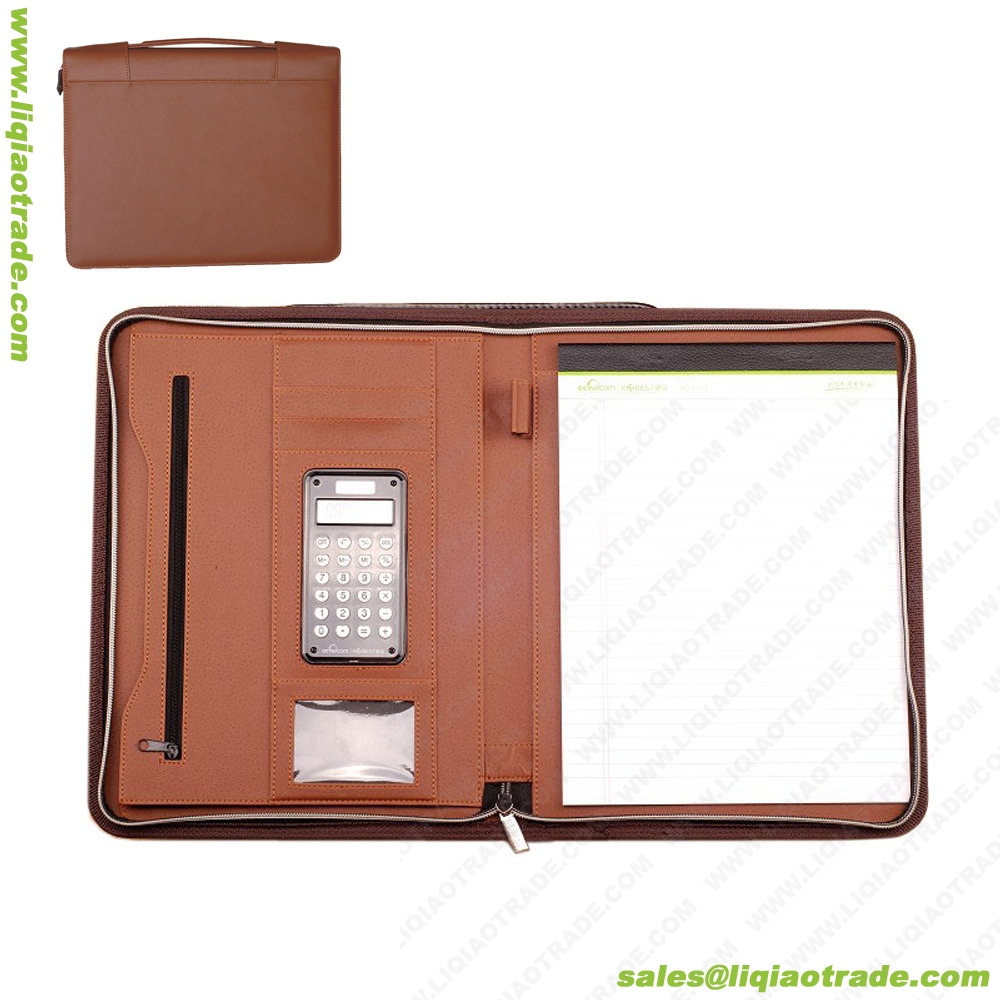 A4 PU multi-function zipper clip manager
